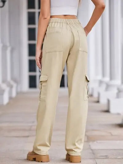 'Lucia' Baggy Wide Leg Cargo Pants - Celes Fashion
